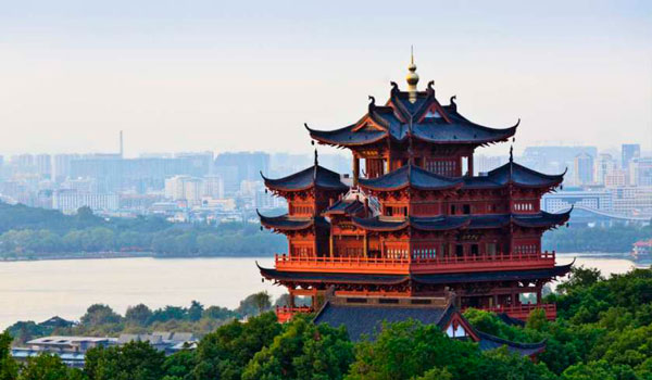 Edificio ejemplo de la arquitectura china antigua